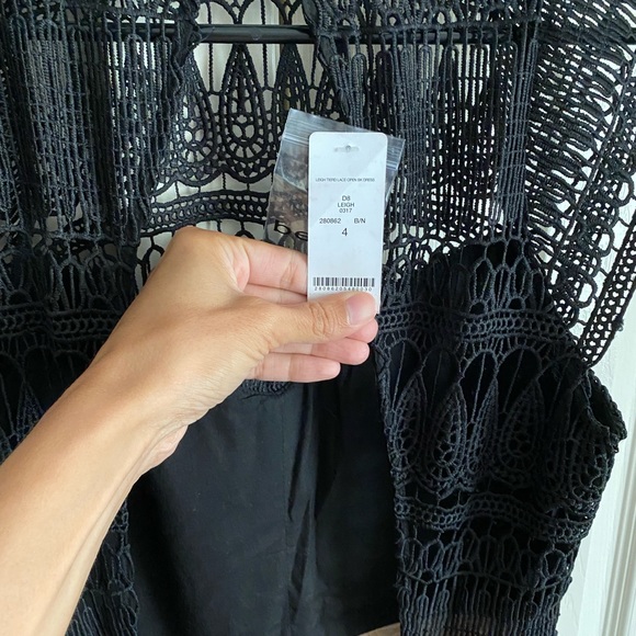 Black lace mini Bebe dress. - Picture 3 of 10